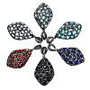 Polymer Clay Rhinestone Pendants RB-S056-16A-B-1