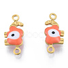 304 Stainless Steel Enamel Connector Charms STAS-N092-177-3