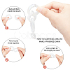 100Pcs 5 Style Transparent Acrylic Linking Rings PACR-PH0001-03-5