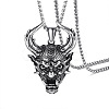 Stainless Steel Evil Skull Pendant Necklace SKUL-PW0001-134-4