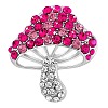 Cubic Zirconia Mushroom Brooch JBR102A-1