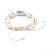 Adjustable Printed Cowrie Shell Braided Bead Bracelets BJEW-JB05154-02-2