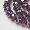 Electroplate Glass Beads Strands X-GR10MMY-04AB-2