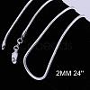 Brass Round Snake Chain Necklaces NJEW-BB10864-24-1