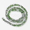 Electroplate Transparent Glass Beads Strands EGLA-A034-T8mm-M17-2