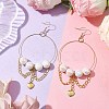 Stainless Steel Acrylic Imitation Pearl Dangle Earrings EJEW-JE05810-2