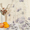 Embroidered Flowers Polyester Tulle Lace Fabric DIY-WH0449-31A-5