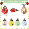 SUNNYCLUE 30Pcs 5 Colors Alloy Enamel Pendant Rhinestone Settings ENAM-SC0004-91-2