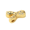 Rack Plating Brass Micro Pave Clear Cubic Zirconia Perdants KK-C067-11G-Y-2