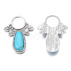 Synthetic Turquoise Cabochon Settings for Enamel PALLOY-N157-029-3