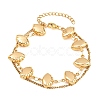 304 Stainless Steel Link Chain & Curb Chain Multi-strand Bracelets for Women BJEW-H641-01B-G-3