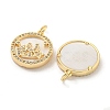 Brass Micro Pave Clear Cubic Zirconia Pendants KK-L211-018G-02-2