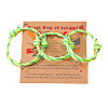 3Pcs 3 Styles Polyester First Day of School Bracelets FS-WG342D8-12-1