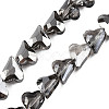 Electroplate Transparent Glass Beads Strands EGLA-N002-44-11-1