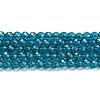Transparent Glass Beads Strands GLAA-C019-01B-34-2