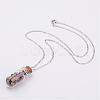 Glass Bottle Pendant Necklaces NJEW-JN01697-2