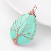 Synthetic Turquoise Pendants G-K122-01RG-2