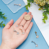 6Pcs 3 Colors Alloy Star and Planet Watch Band Studs MOBA-PH0001-13-3