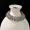 304 Stainless Steel Ball Rings Link Bracelets for Women BJEW-F488-17P-2