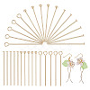 210Pcs 3 Styles Brass Head Pins KK-DR0001-28A-1