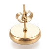 Ion Plating(IP) 304 Stainless Steel Stud Earring Settings STAS-K202-05D-G-3