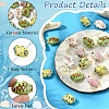 20Pcs 4 Colors Handmade Porcelain Beads PORC-YW0001-23-3