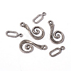 Tibetan Style Alloy Hook Clasps X-LF5077Y-3