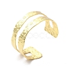 Rack Plating Brass Open Cuff Bangle for Women BJEW-A137-01G-3