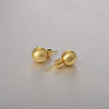 Round Ball Drawbench Brass Ear False Plugs for Women EJEW-G391-24D-G-1