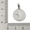 Non-Tarnish 304 Stainless Steel Pendants STAS-F307-21P-3