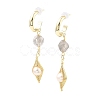 Brass Wire Wrap Half Hoop Earrings EJEW-K252-02G-1
