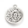 Tibetan Style Alloy Pendants TIBEP-Q064-116AS-RS-2