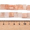 Natural Pink Aventurine Beads Strands G-T139-8x8-36B-5