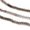 Gradient Color Natural Smoky Quartz Beads Strands G-Z106-A05-2mm-4
