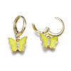 Brass Micro Pave Clear Cubic Zirconia Huggie Hoop Earrings EJEW-T014-33G-NF-5