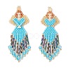 3Pcs 3 Colors Glass Seed Beaded Angel Pendants PALLOY-MZ0089296-2