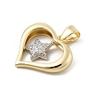 Brass Micro Pave Cubic Zirconia Pendants KK-U047-23G-01-2