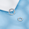 2Pcs 2 Styles 925 Sterling Silver Spring Gate Rings STER-BBC0006-46-4