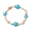 Shell Beaded Bracelets BJEW-TA00589-01-2