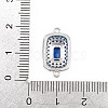 Brass Micro Pave Cubic Zirconia Connector Charms CU-CBAAB9C-01P-4
