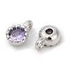 Brass Pave Cubic Zirconia Pendants KK-H204-03P-03-2
