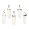 Natural White Jade Pointed Pendants G-M378-01P-A12-5