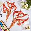 2Pcs Cloud Clothing Computerized Embroidery Cloth Iron on/Sew on Patches DIY-GF0012-97B-4