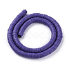 Flat Round Handmade Polymer Clay Beads CLAY-R067-8.0mm-M3-2
