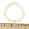 Natural Golden Silk Jade Round Beaded Stretch Bracelets for Women BJEW-F535-01B-5