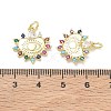 Brass Micro Pave Colorful Cubic Zirconia Pendants KK-K428-07G-3