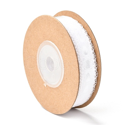 Polyester Ribbon with Flower Edge Trimming SRIB-F010-01B-1