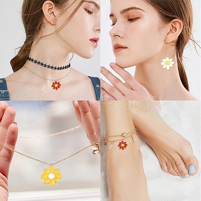 20Pcs Eco-Friendly Alloy Enamel Pendants ENAM-YW0005-85A-1