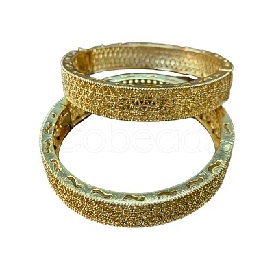 2Pcs Brass Alloy Bangles for Women WGEEFE8-09-1
