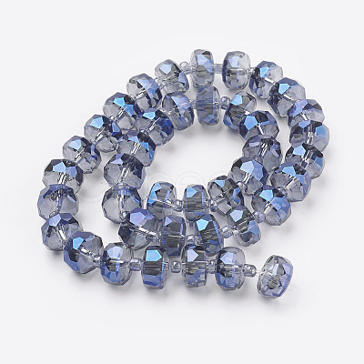 Electroplate Glass Beads Strands EGLA-J145-FR10mm-B01-1